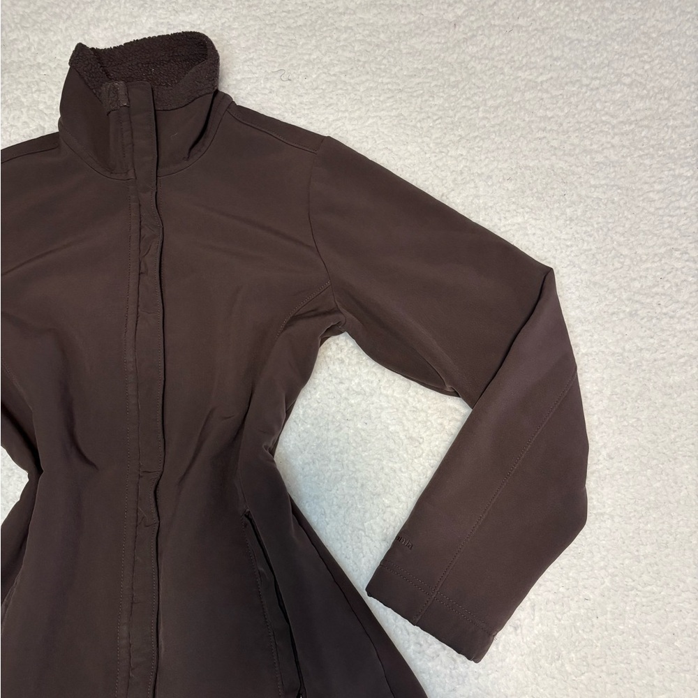 Patagonia Women Brown Long Au Train Fleece Coat - Picture 2 of 12